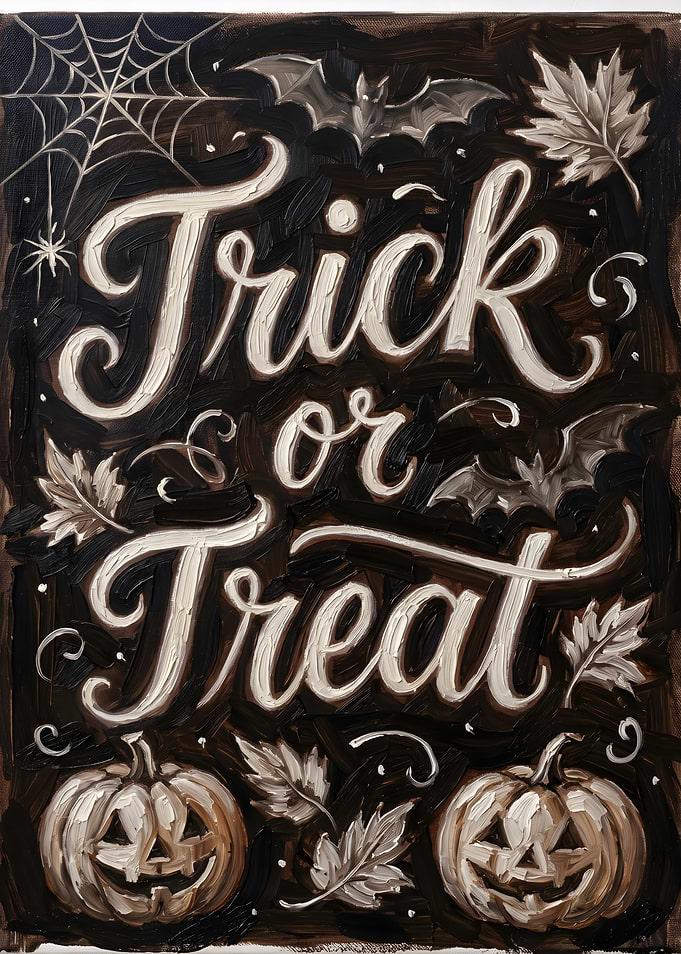 Trick or Treat Halloween Painting