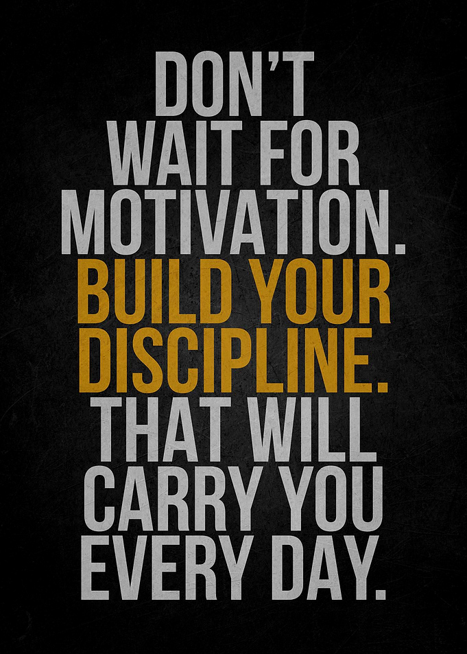 Inspirational Discipline Quote Wall Art