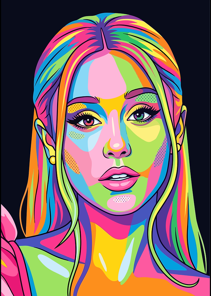 Ariana Grande Pop Art Portrait