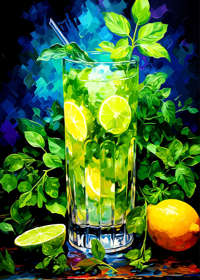 Refreshing Mojito Cocktail Art