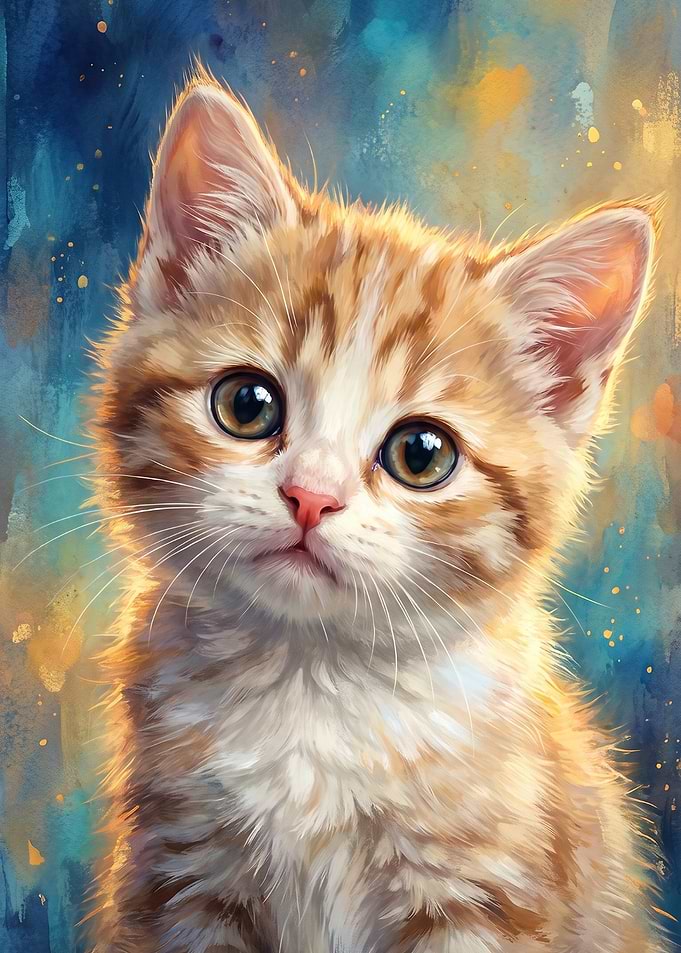 Adorable Ginger Kitten Portrait