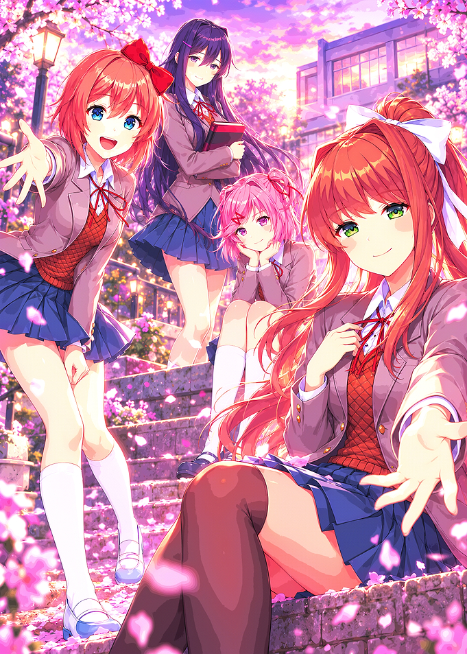 Doki Doki Literature Club Character Illustration