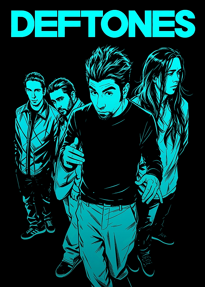 Deftones Band Illustration Poster