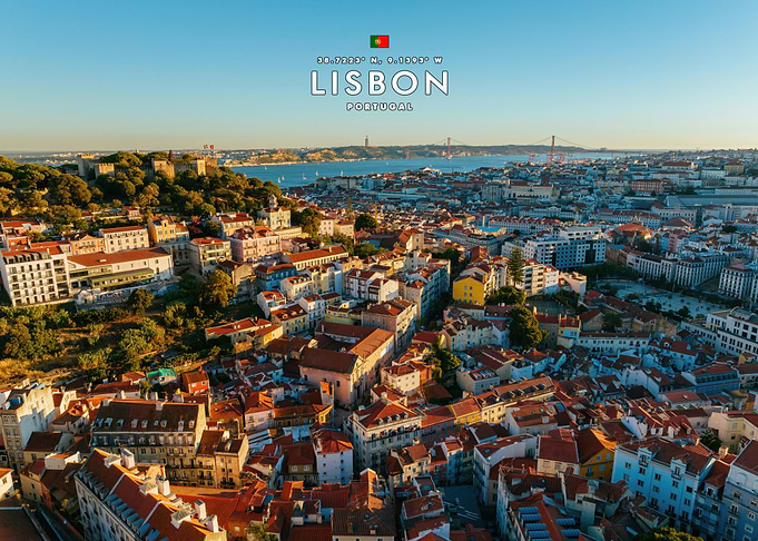 Aerial View of Lisbon Portugal