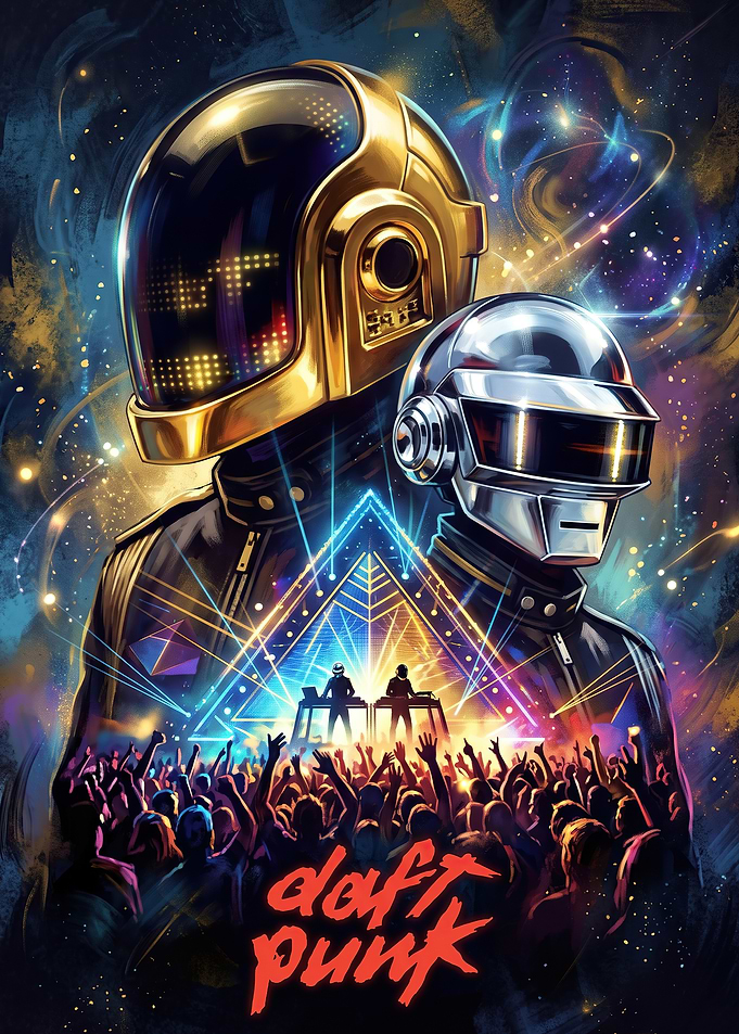 Daft Punk Concert Poster Art