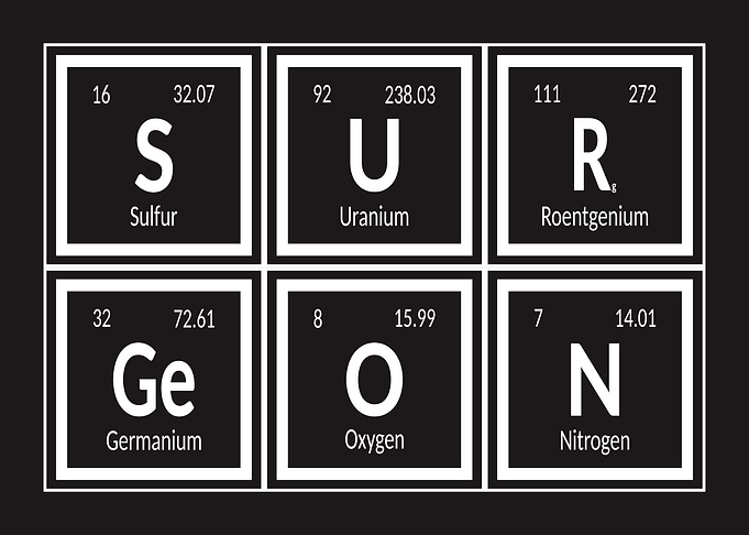 Periodic Table Word Art - Surgeon