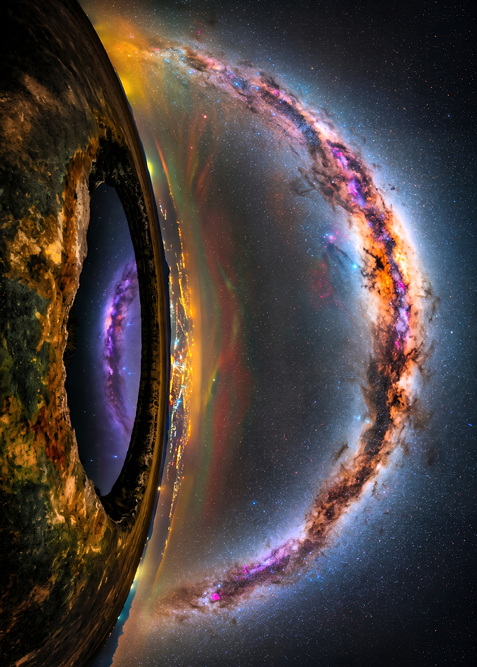 Cosmic Eye Nebula Landscape