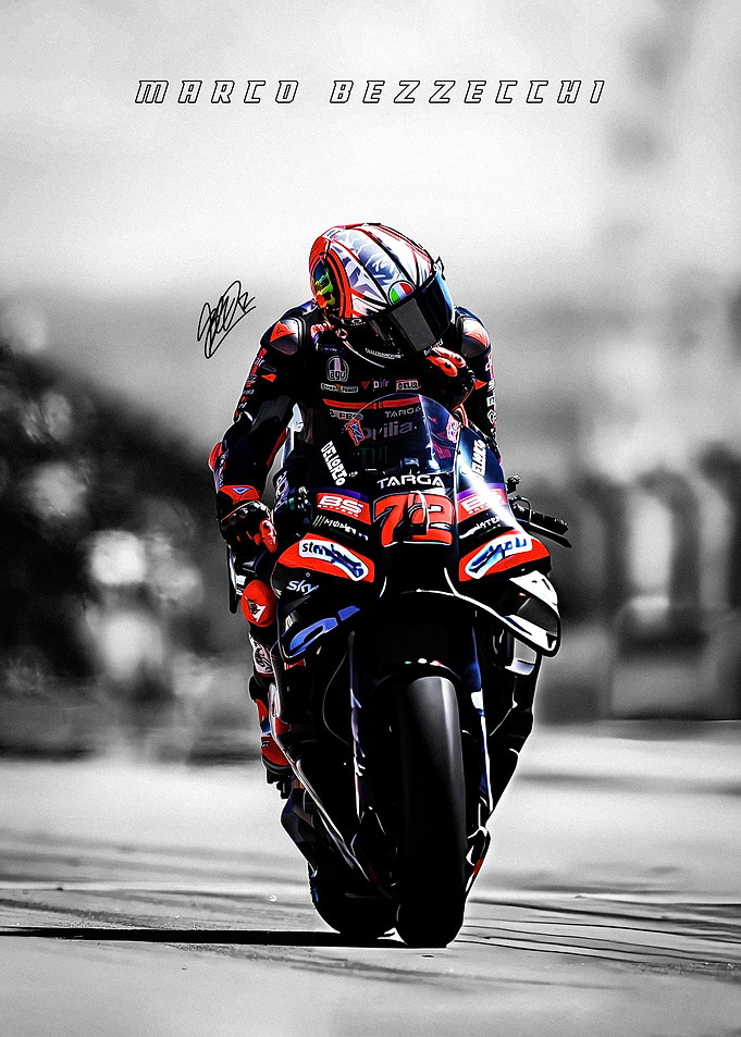 Marco Bezzecchi MotoGP Racing Poster
