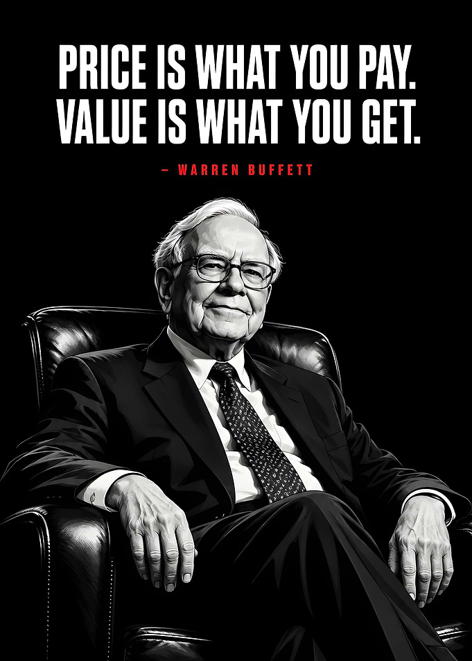 Warren Buffett Inspirational Quote Poster