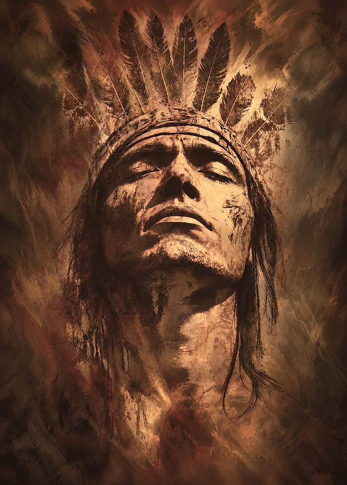 Native American Warrior Portrait