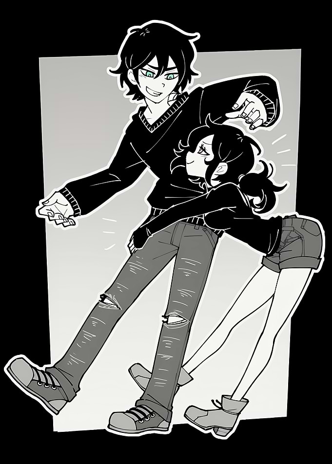 Anime Style Couple Illustration