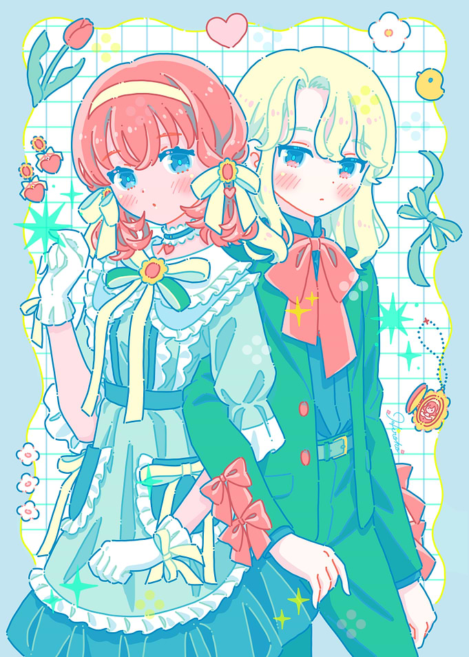 Anime Style Illustration of Two Friends
