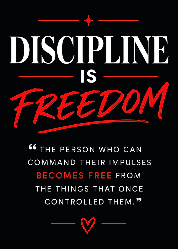 Discipline Is Freedom Motivational Quote Poster