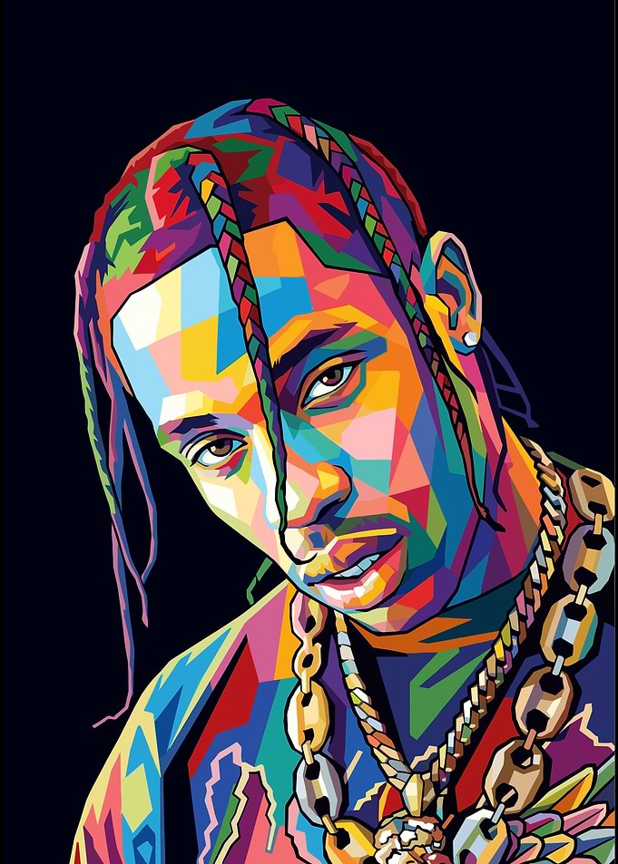 Travis Scott Pop Art Portrait