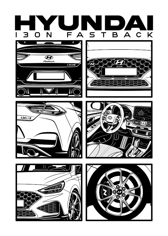 Hyundai i30 N Fastback Poster