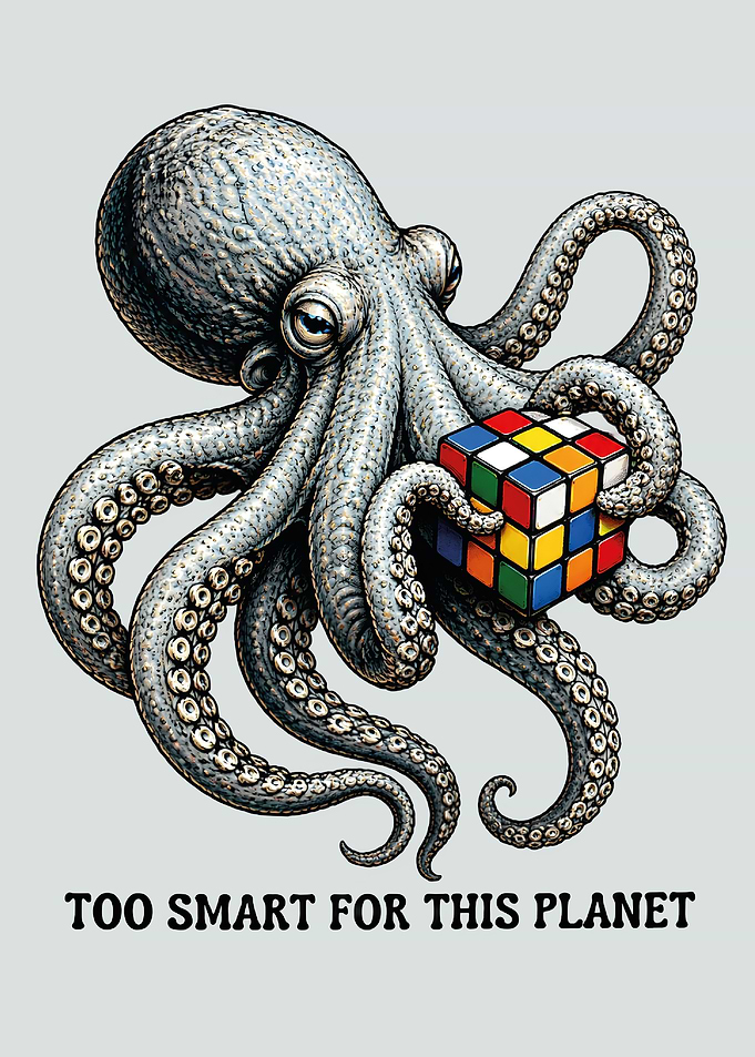 Intelligent Octopus Solving Rubik's Cube