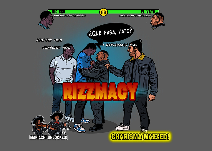 Rizzmacy Gaming Style Illustration