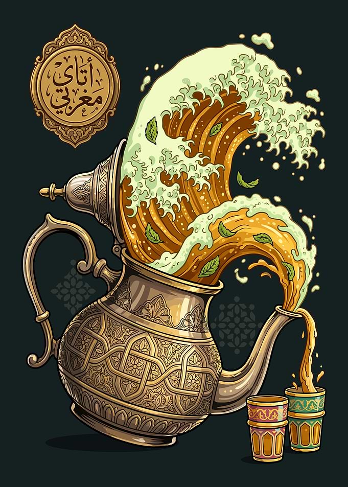 Moroccan Mint Tea Art