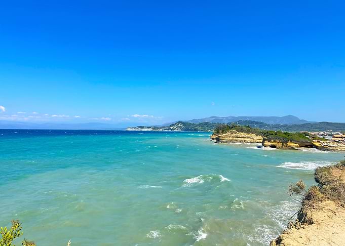 Scenic Coastal View of Corfu