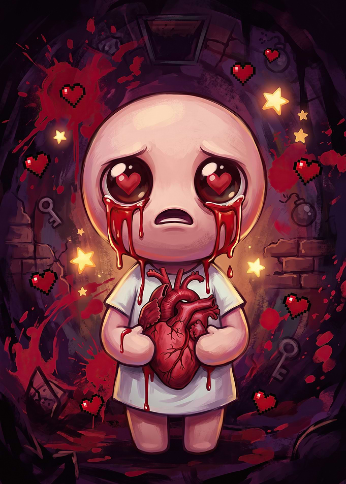 The Binding of Isaac Heart Illustration