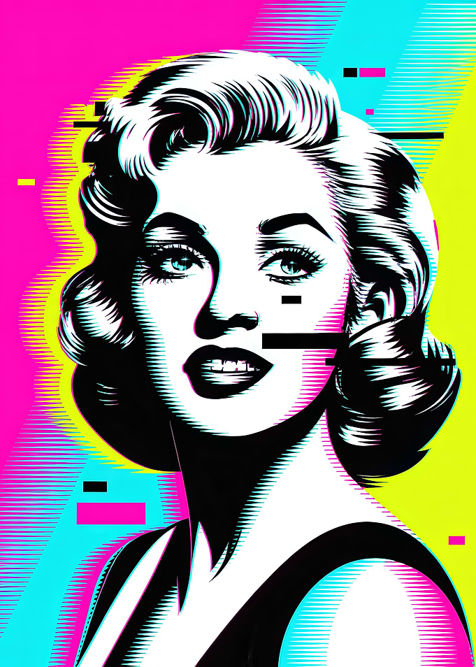 Glitch Art Marilyn Monroe Portrait