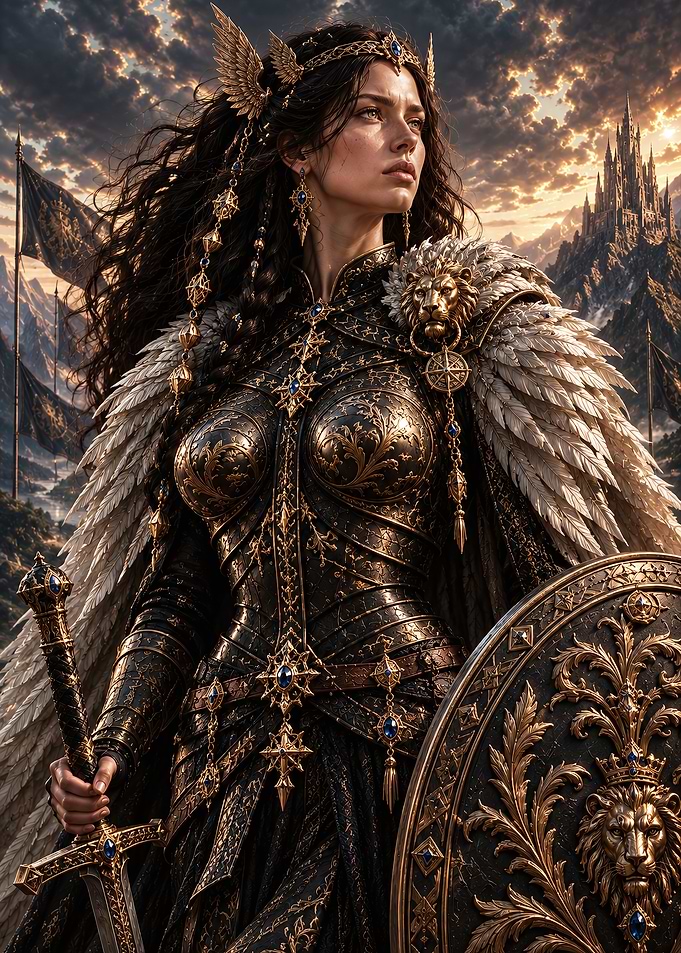 Warrior Queen in Ornate Armor