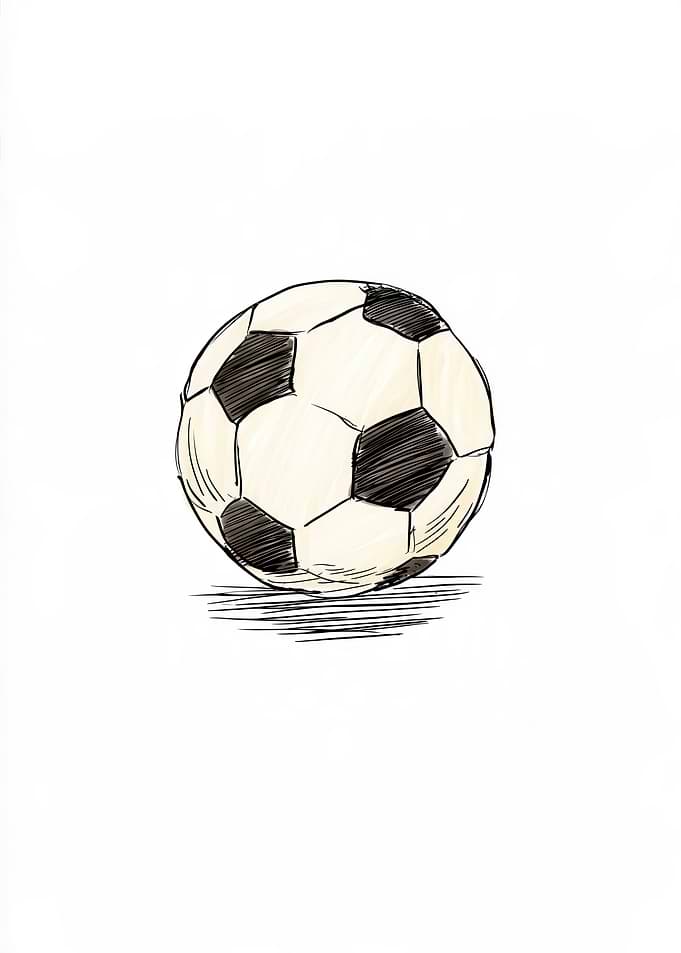 Hand-Drawn Soccer Ball Sketch