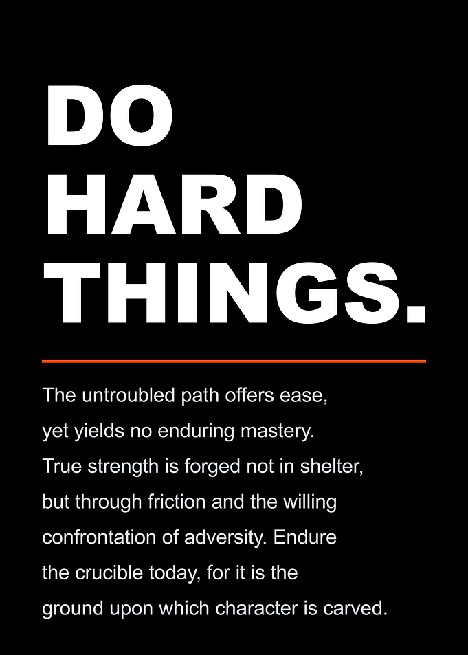 Do Hard Things Inspirational Quote Poster