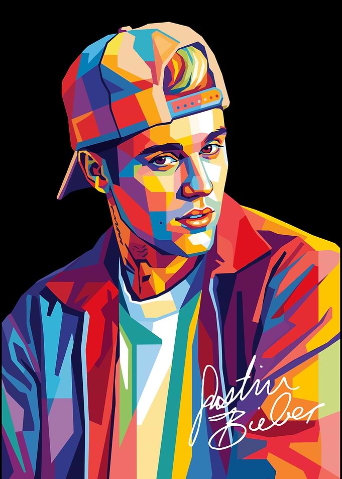 Justin Bieber WPAP Pop Art