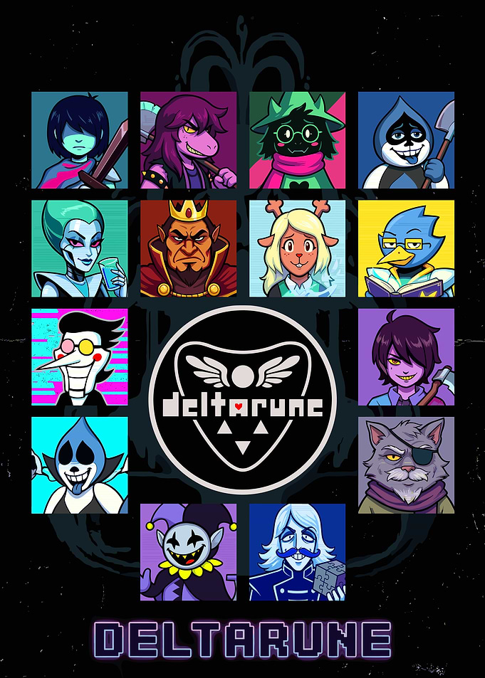 Deltarune Character Grid Poster
