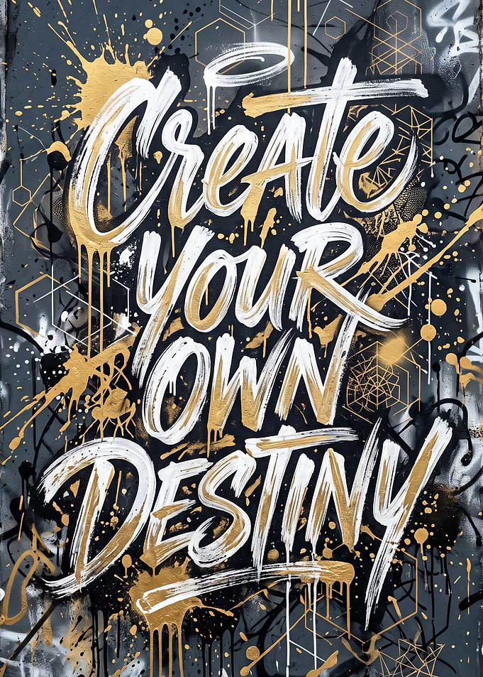 Create Your Own Destiny Typography Art