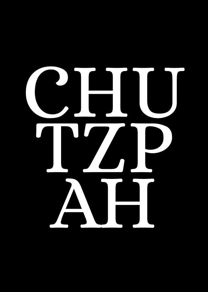 Chutzpah Typography Poster