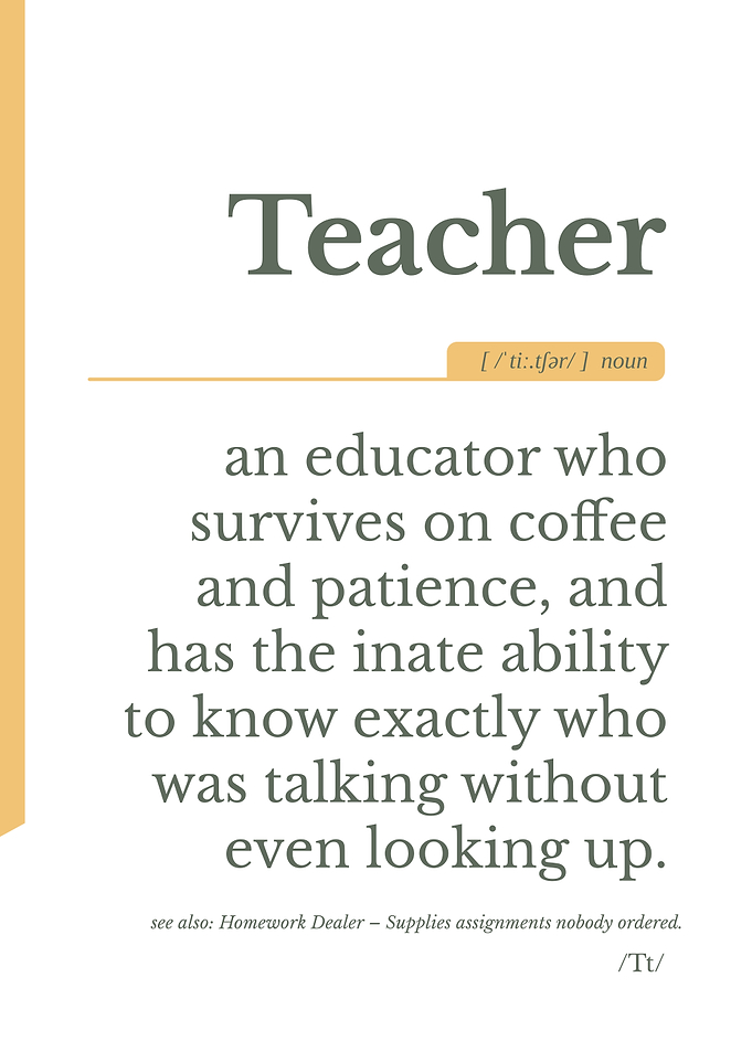 Funny Teacher Definition Poster