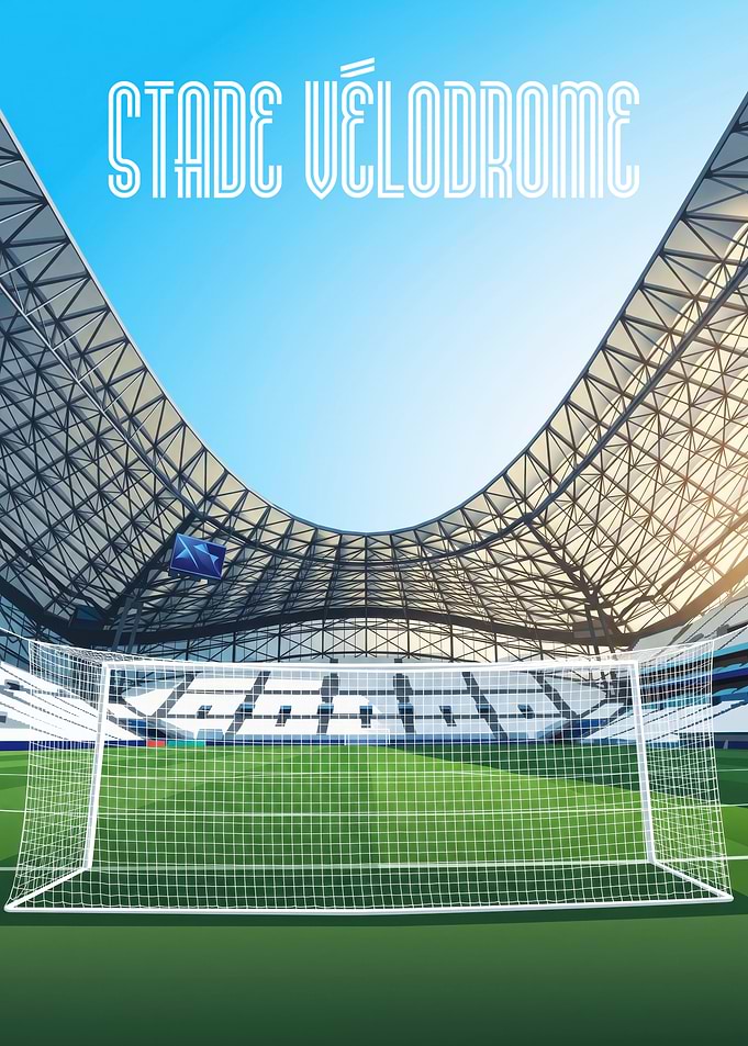 Stade Vélodrome Soccer Stadium Poster