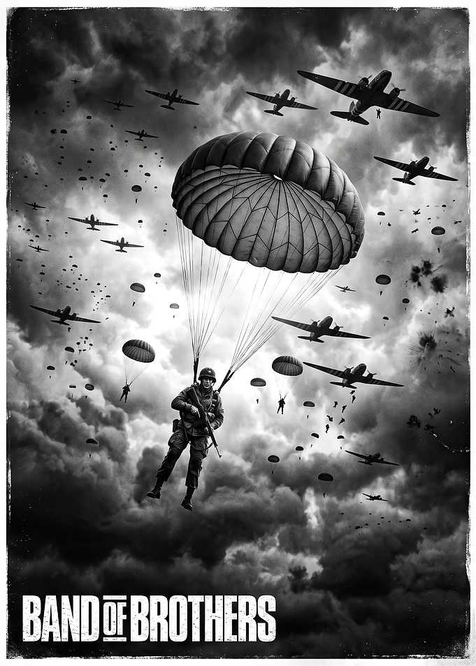 Band of Brothers Paratrooper Poster