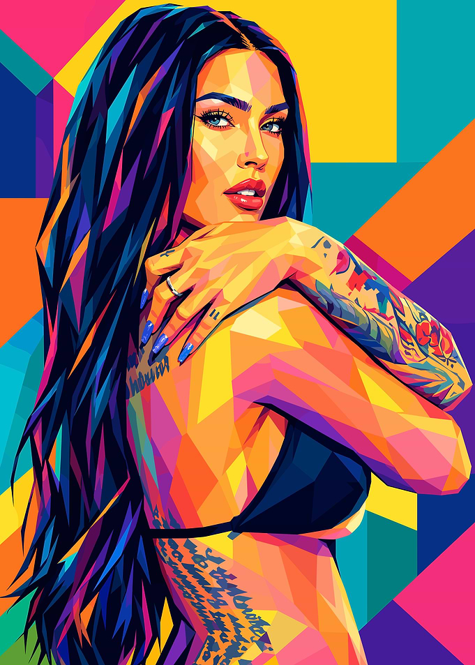 Megan Fox Pop Art Portrait