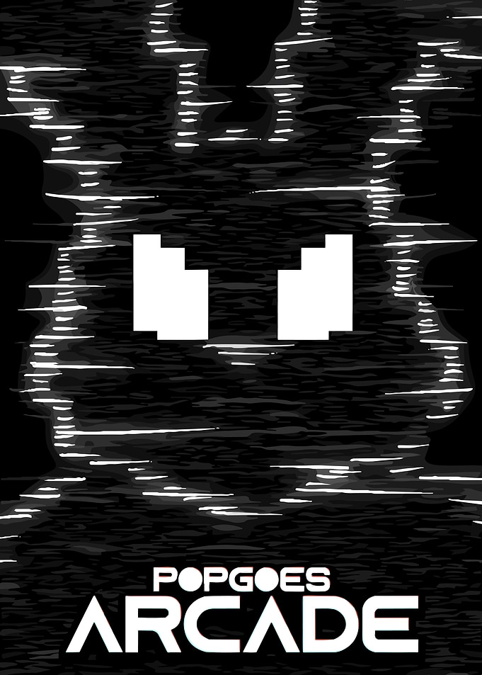 Popgoes Arcade Glitchy Rabbit Poster