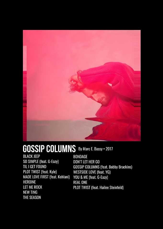 Marc E. Bassy Gossip Columns Poster
