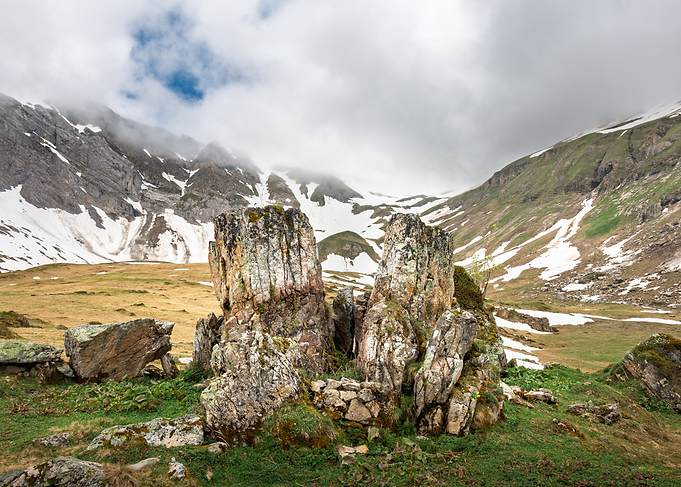 Rugged Mountain Landscape with Rock Formation