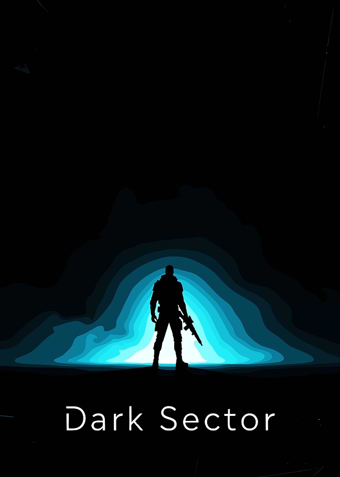 Dark Sector Minimalist Game Poster