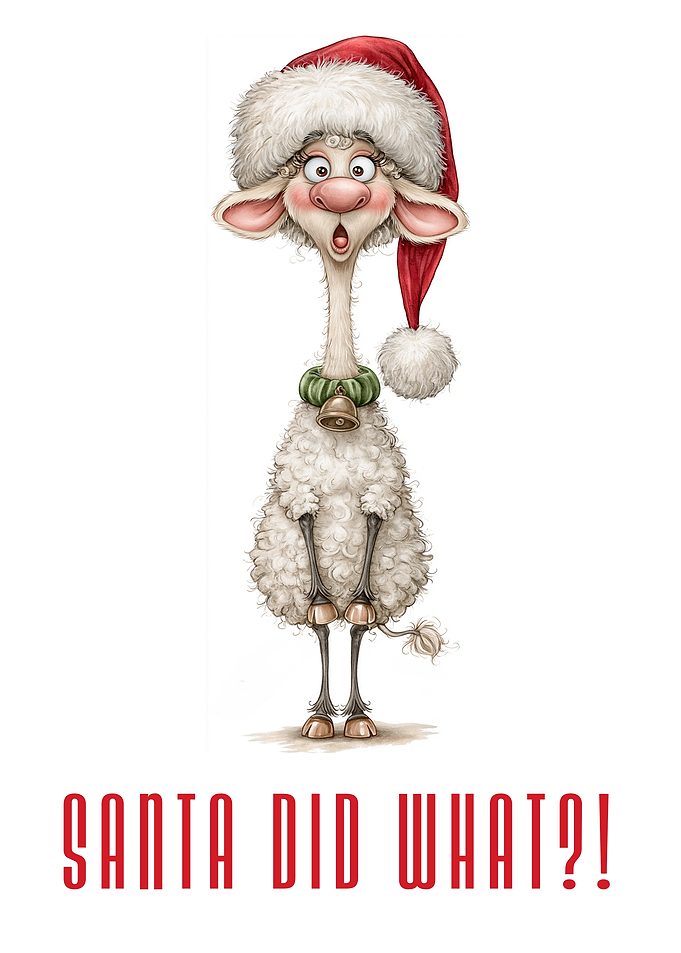 Christmas Sheep Illustration