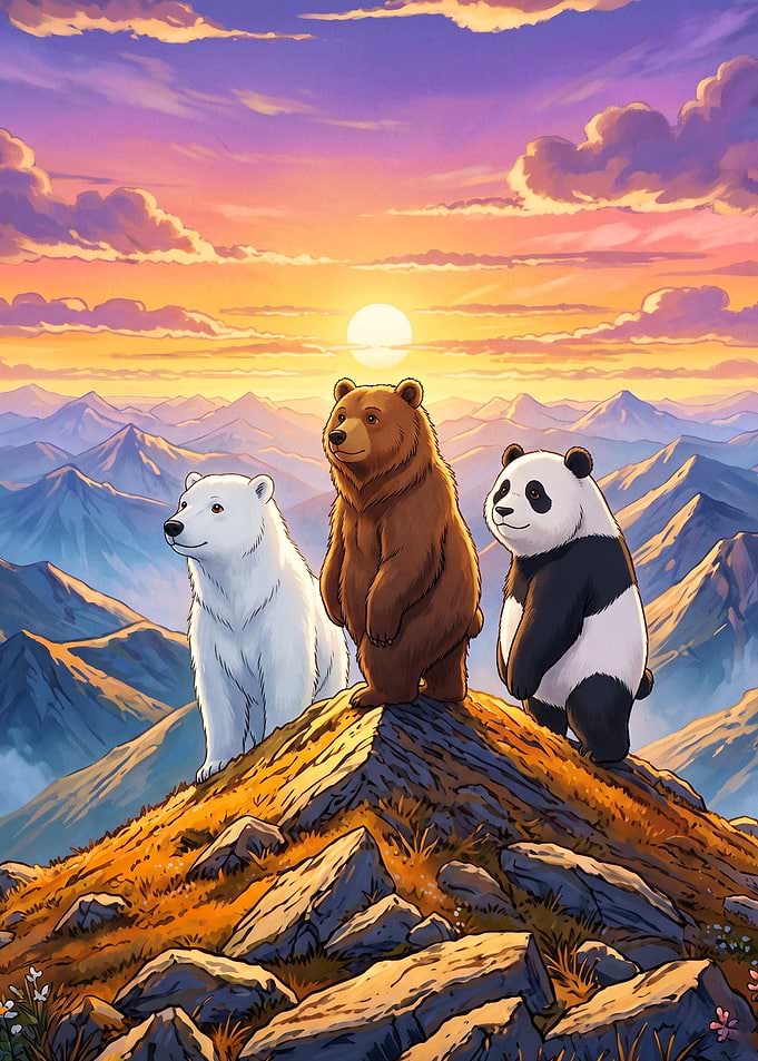 Bears Mountain Sunset Fantasy Art