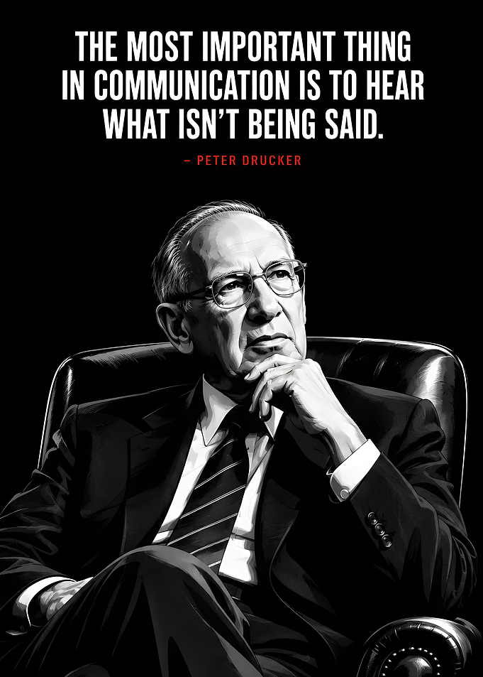 Peter Drucker Inspirational Quote Poster