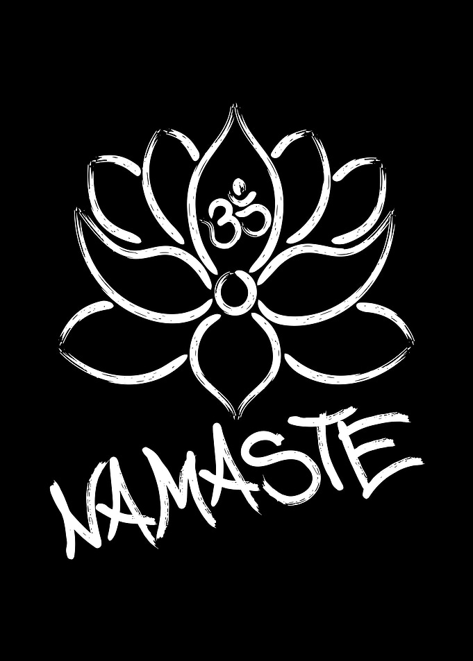 Namaste Lotus Om Symbol Design