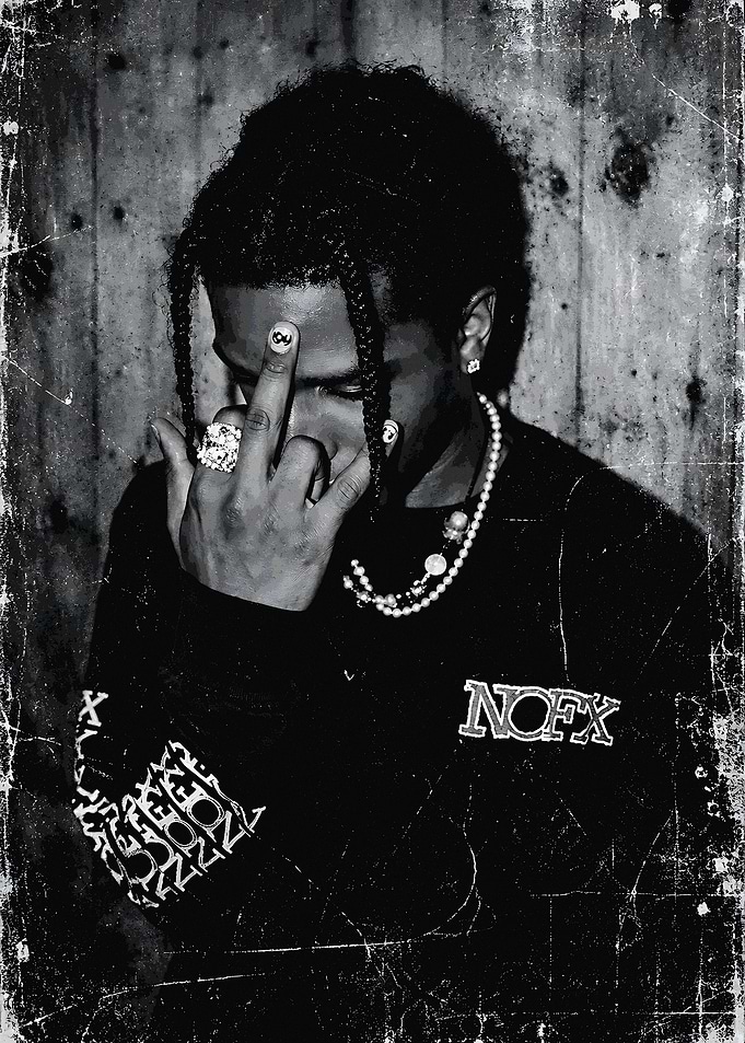 A$AP Rocky in NOFX Shirt