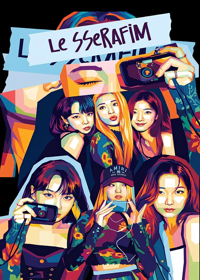LE SSERAFIM Pop Art Poster