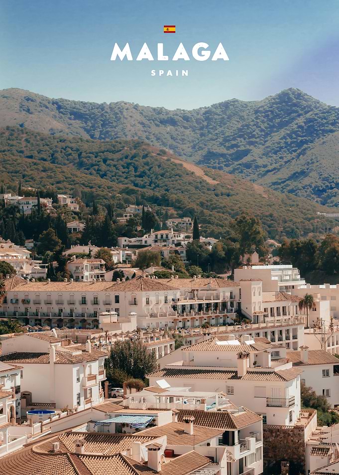 Malaga Spain Travel Poster