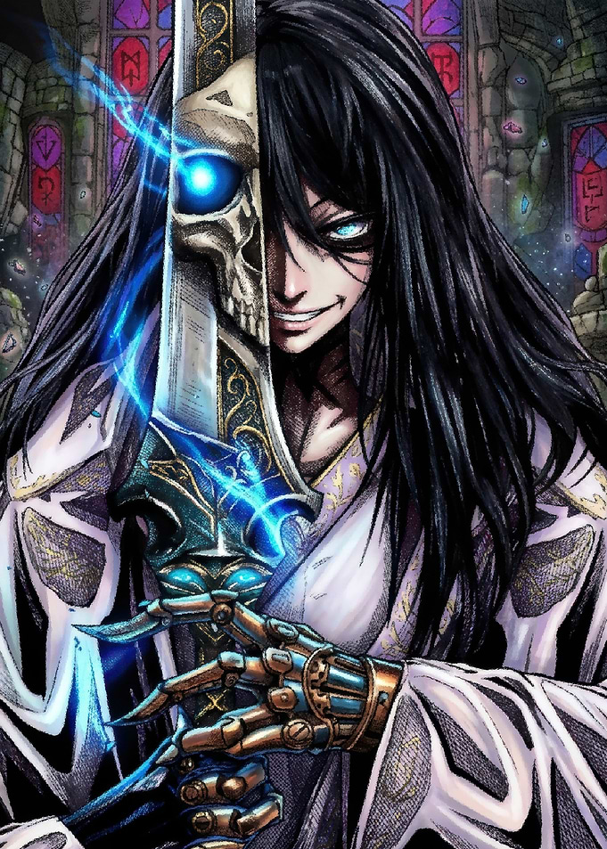 Dark Fantasy Warrior with Glowing Sword