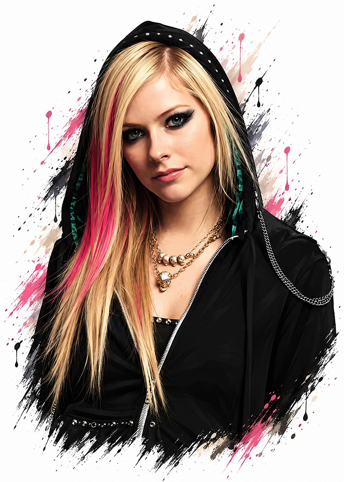 Avril Lavigne Pop Punk Portrait
