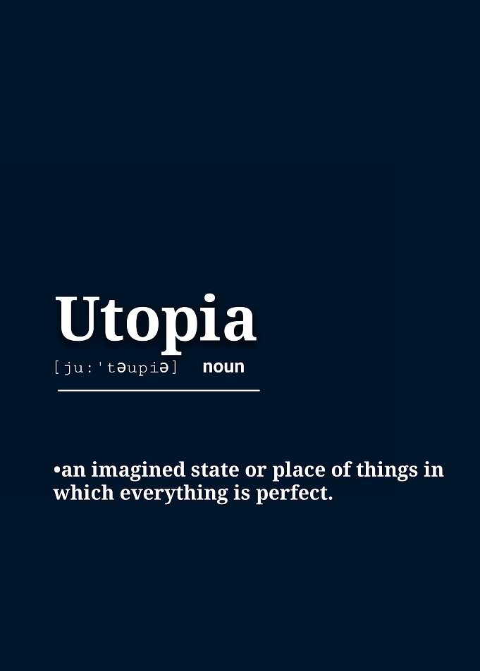 Utopia Dictionary Definition Poster